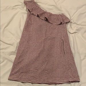 Loft Beach One Shoulder Minidress Coverup